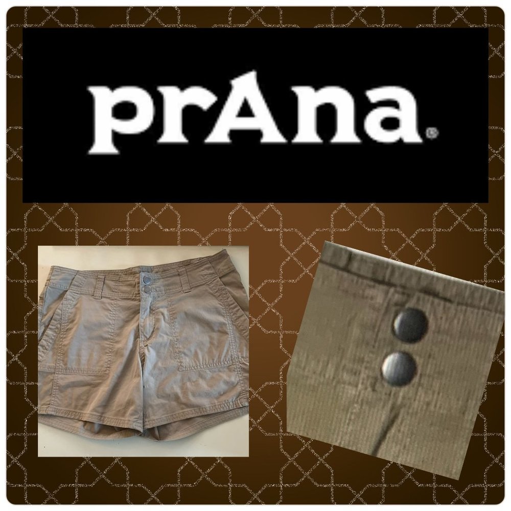 PrAna Women's Charcoal Color Khaki style Shorts Size 10